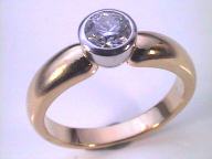 rubset brilliant cut diamond solitaire ring